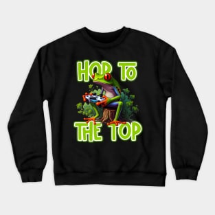 Gamer Frog - Hop to the Top Crewneck Sweatshirt